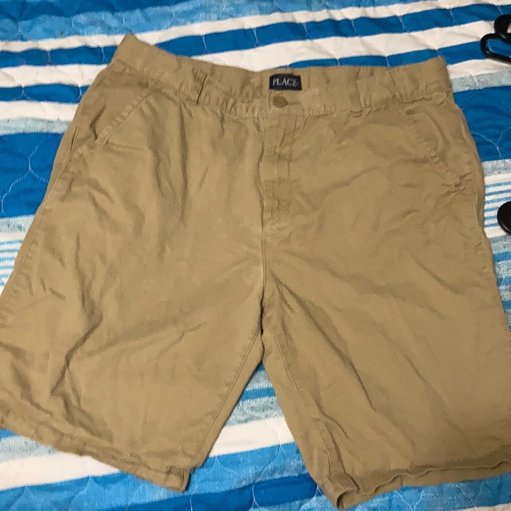 Flat front chino shorts